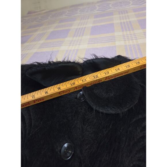 1940s Bearskin Chubby Mohair Cardigan Coat By Regina Hand Knitted Sweater Vtg - Picture 11 of 16